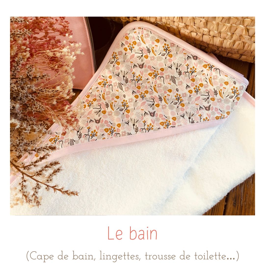 La cape de bain personnalisée, cadeau de naissance, double gaze