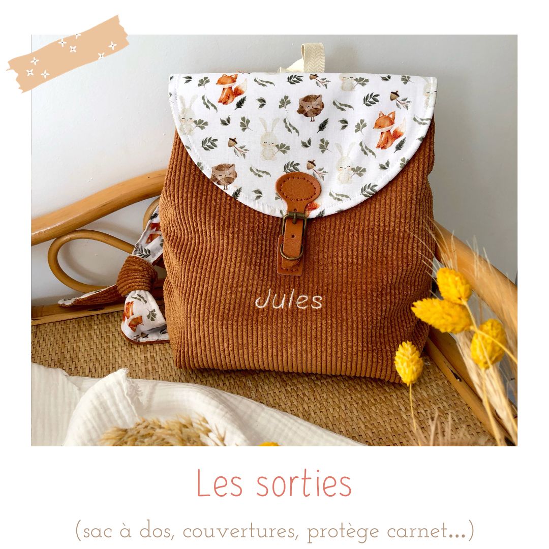Sac à dos personnalisé, idée cadeau anniversaire, cadeau de naissance, sac maternelle personnalisé, sac enfant velours, sac velours côtelé